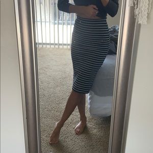 BDG Striped Knit Skirt